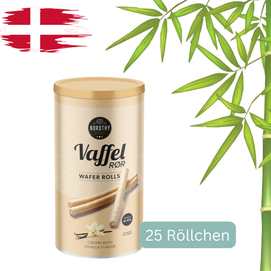 Nordthy Waffelröllchen mit Vanillegeschmack - 250g