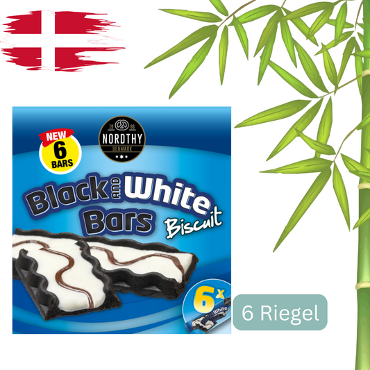 Nordthy Black and White Bars Biscuit - 6x25g