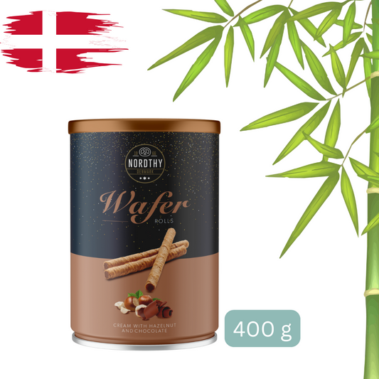 Nordthy Waffelröllchen Haselnuss & Schokolade - 400g