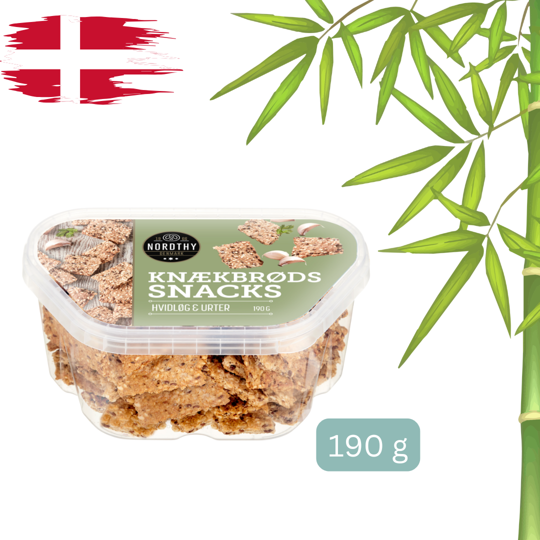 Nordthy Knäckebrot Knoblauch & Kräuter - 190g