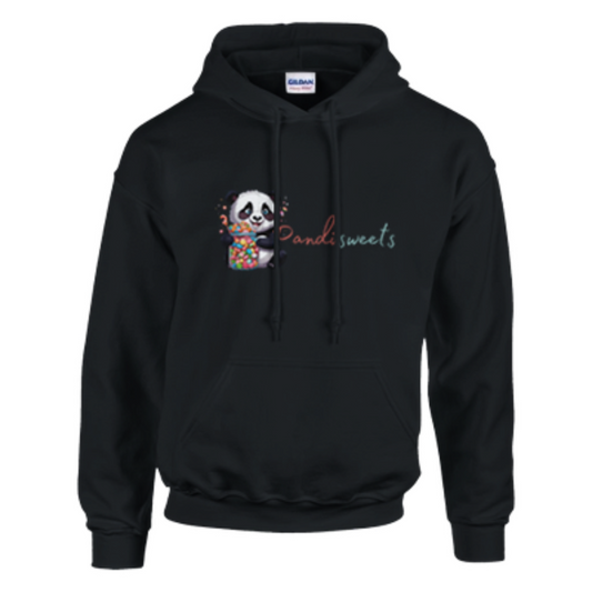 Panda Hoodie Pullover schwarz