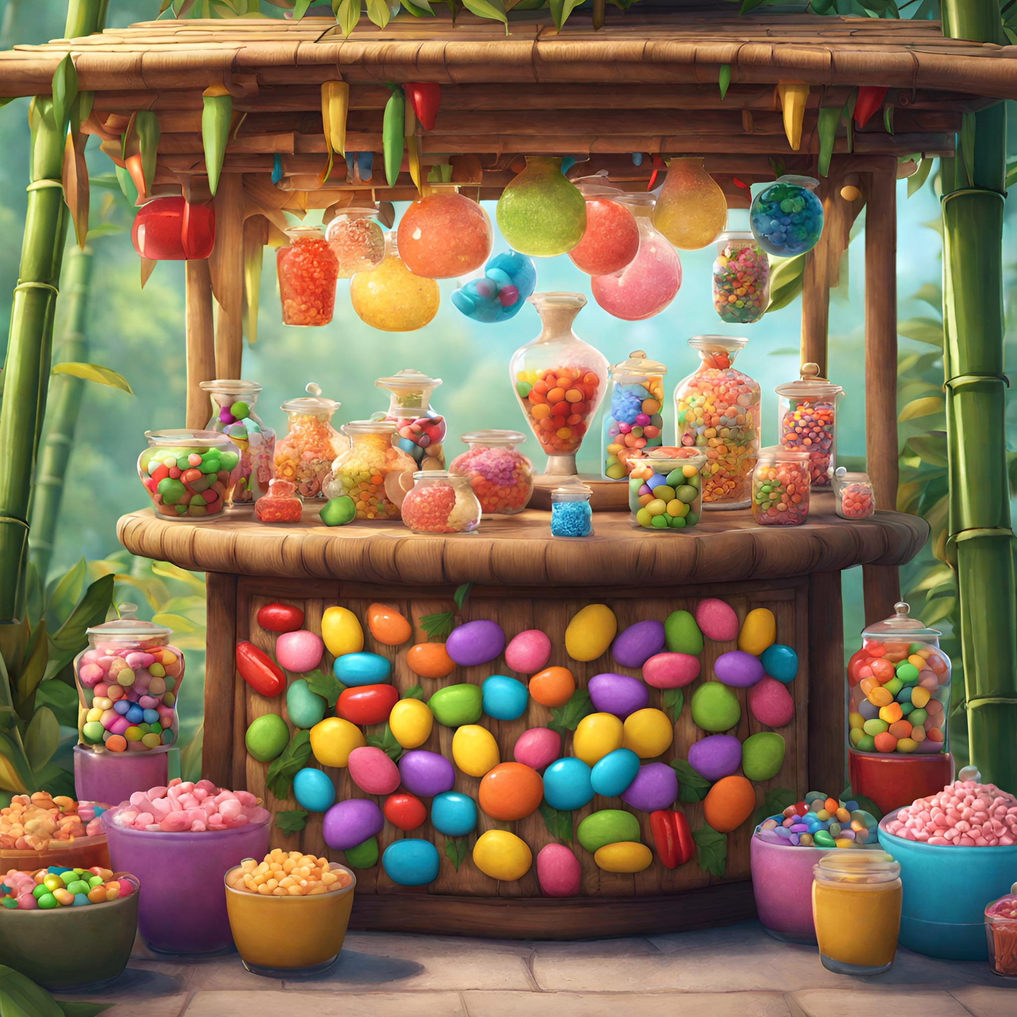 Candybar mit verschiedenen Süßigkeiten - Pandisweets