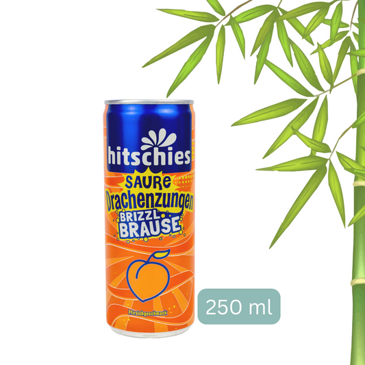 Hitschies saure Drachenzungen brizzl Brause Pfirsich - 250ml - inkl. Pfand